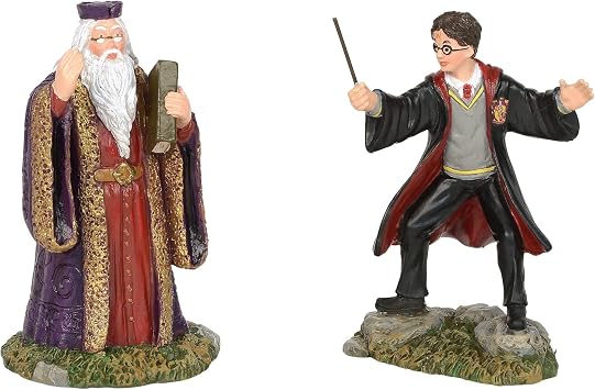 Department 56 Harry Potter Village Accessories Harry and Headmaster Figurine, Set of 2, 3.15" 6002314