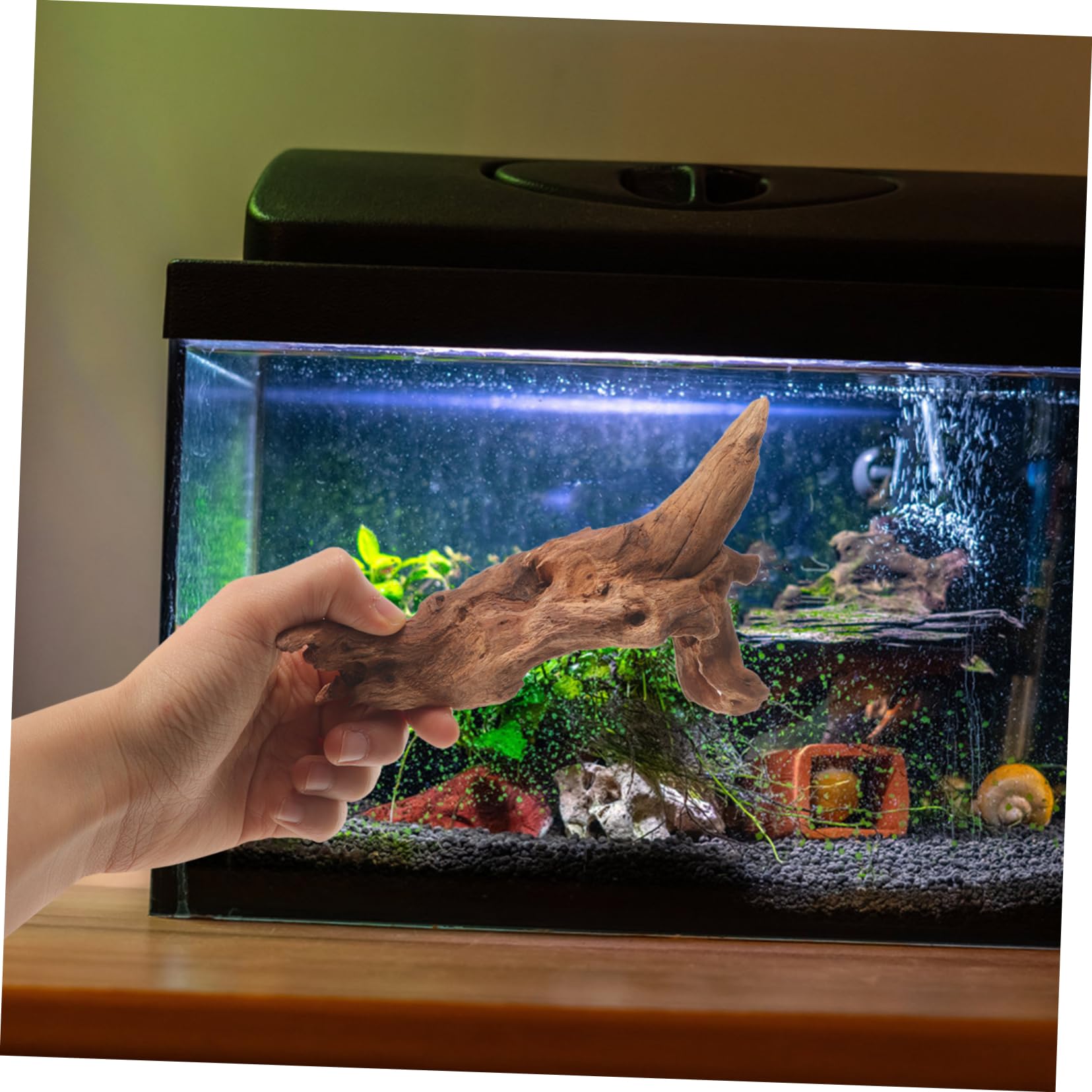 HANABASS Tronco per Acquario Decorazione In Legno Morto Artigianato In Stile Naturale