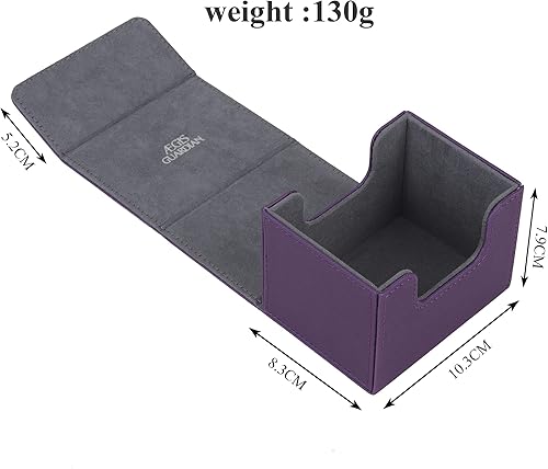 Miniatura 5 de AEGIS GUARDIAN Commander - Caja de cartas para MTG, con capacidad para más de 120 tarjetas con funda para TCG, caja de cartas magnética fuerte,