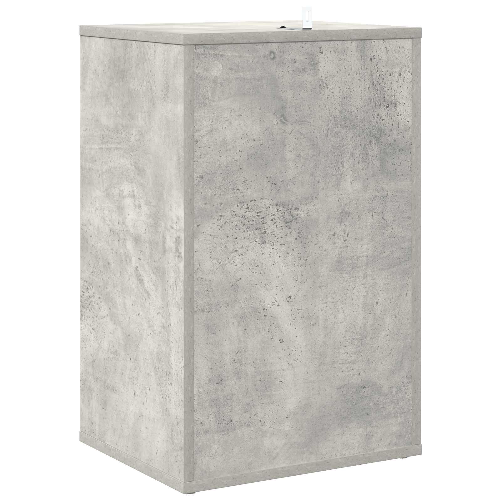 Mueble porta vinilos gris cemento 38 x 33 x 61 cm de madera ingenierizada