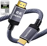 Câble HDMI 10K 8K 4K 2.1 6.6FT, Câble HDMI eARC Certifié Pour Barre de Son à TV, 8K@60Hz, 4K@144Hz Câble HMDI PS5 Tressé, 48Gbps, HDCP 2.2 & 2.3, HDR 10, Compatible avec PS5/Xbox/TV/RTX 4090/Moniteur