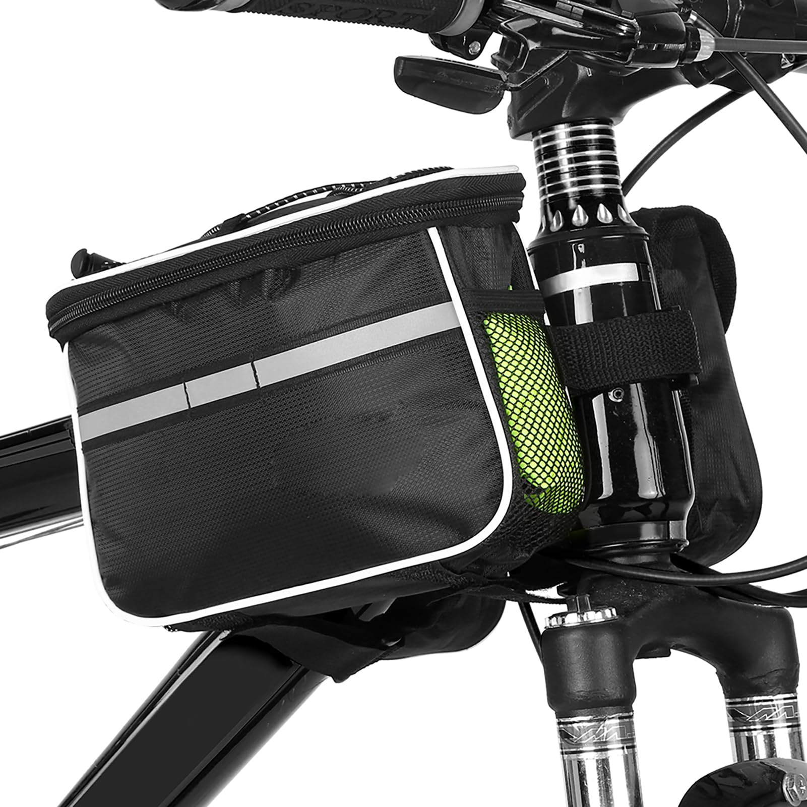 HUIOP Sacoche de vélo avec housse de pluie imperméable pour cadre avant de vélo de montagne