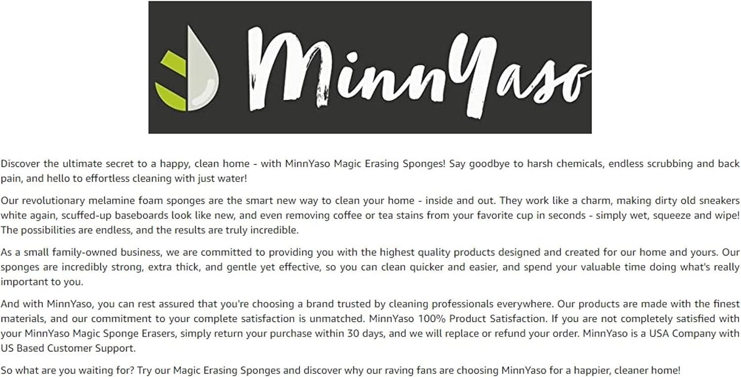 100 Pack Magic Sponge Eraser Extra Large Extra Thick Long Lasting, Premium Magic Erasing Sponges in Bulk- Multi Surface Power Eraser Cleaning Pads– Kitchen, Bathtub, Floor, Baseboard, Bathroom, Walls