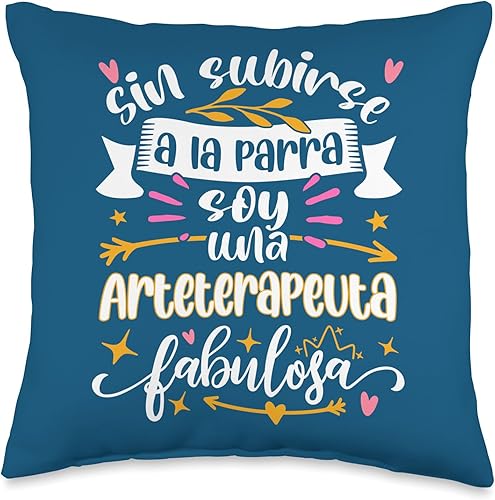Miniatura 4 de Regalo Original Para Arteterapeuta Adultos Niños UNA Arteterapeuta Fabulosa Regalos Mujer Arteterapia Throw Pillow, 18x18, Multicolor