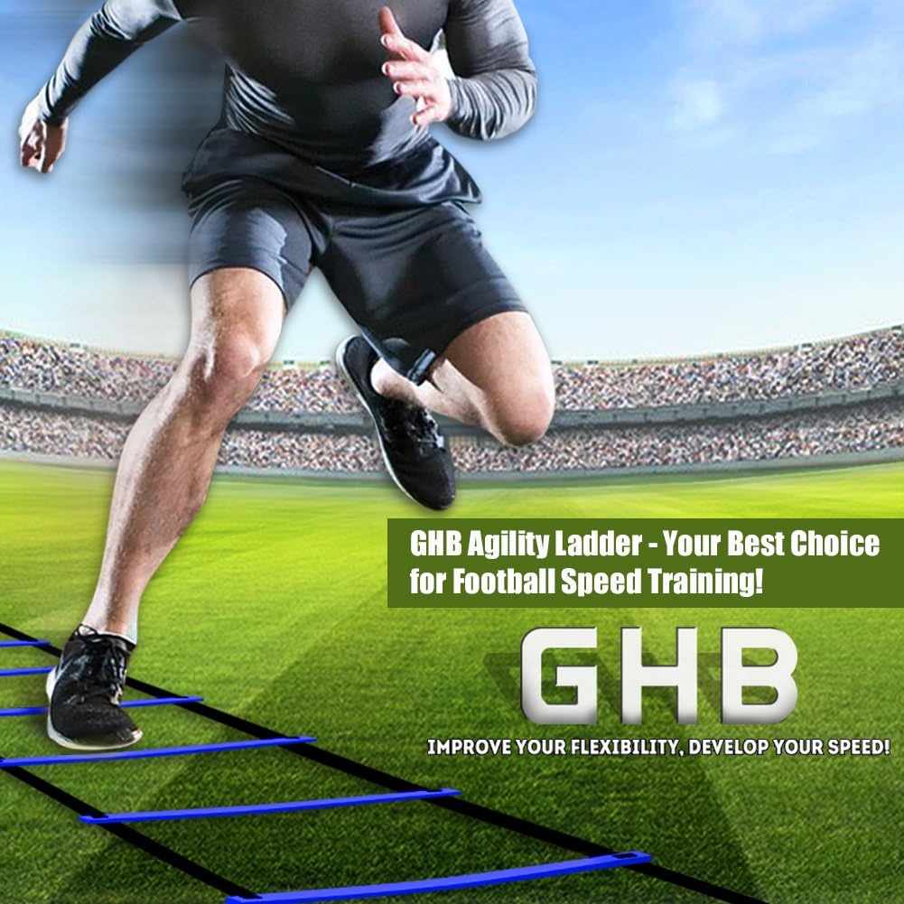 GHB Pro Agility Ladder Agility Training Ladder Speed 12 Rung 20ft with Carrying Bag… : Sports & Outdoors