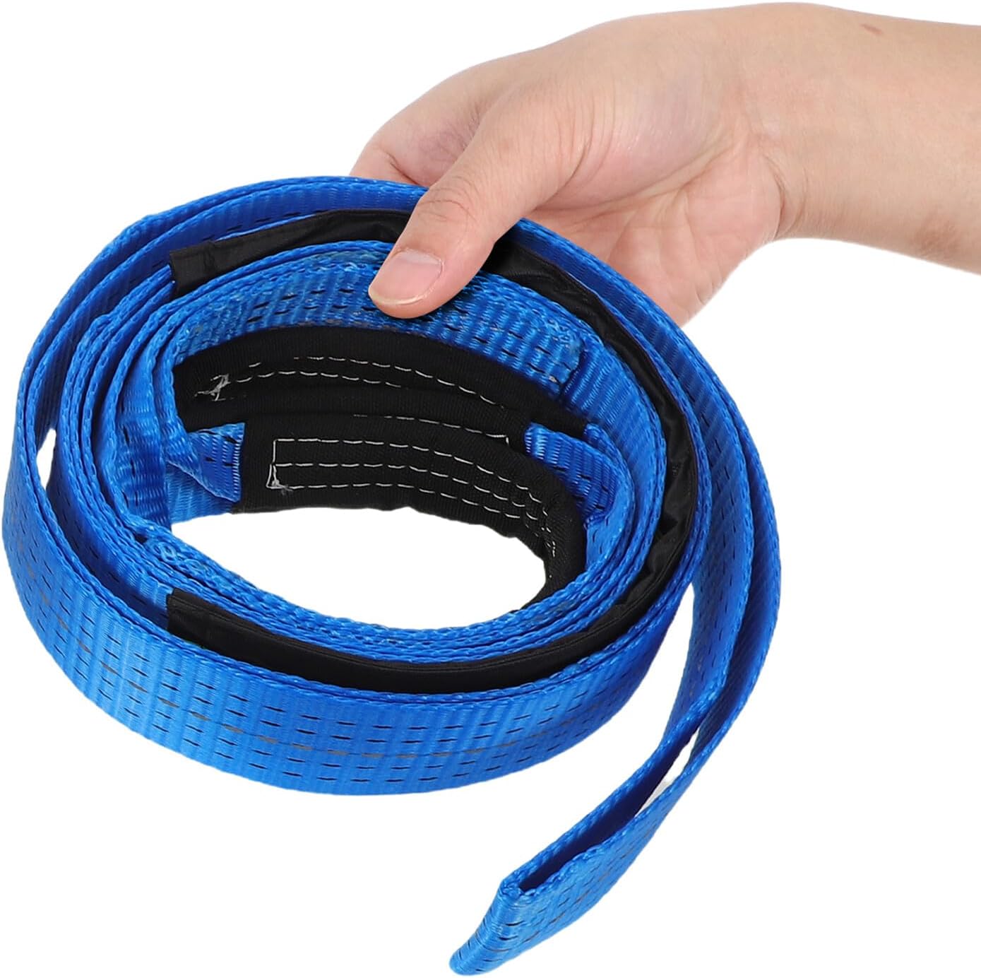 Heavy Duty Reflective Tow Strap with U-Shaped Hook 4m 8t for Off-Road Vehicles and Car Emergency