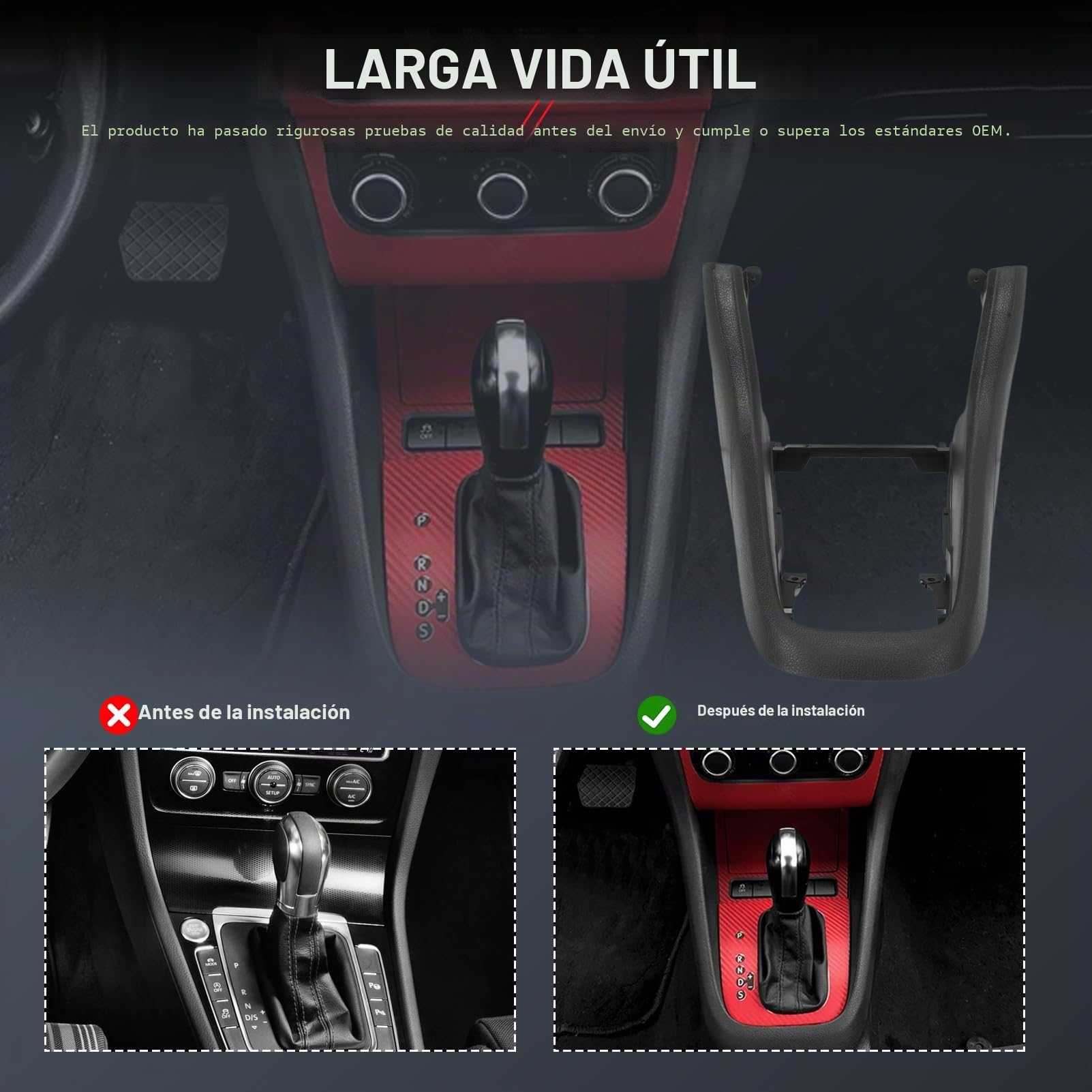 Cubierta central para consola central Golf 6 MK6 2008–2013 5K0863680 piezas interior