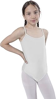 Maillot Ballet Danza Niñas sin Mangas, Leotardos de gimnasia con estilo camisola, Maillot Baillot de Cuello Redondo para Gimnasia Baile Fiesta