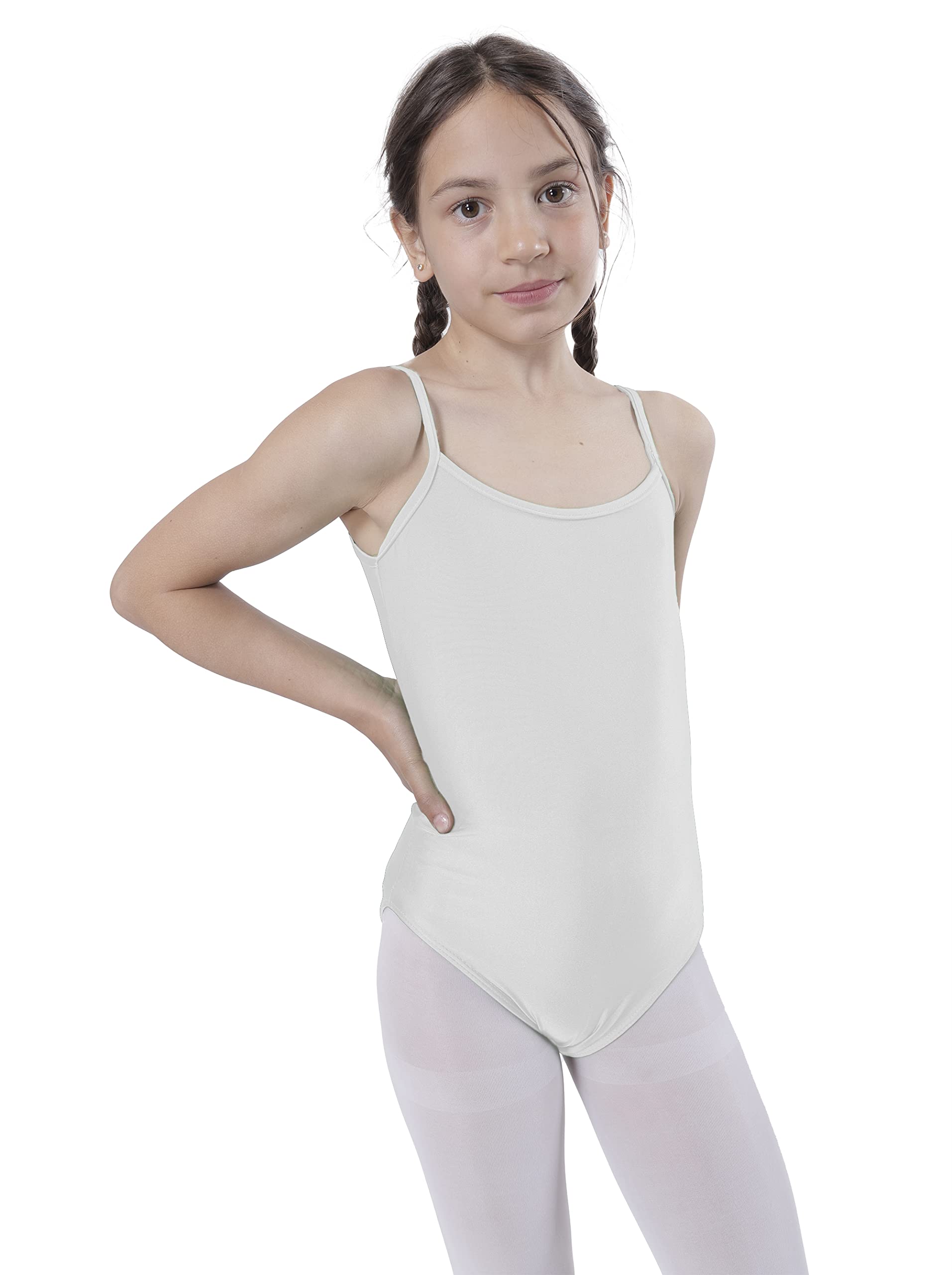 Carnavalife Maillot Ballet Danza Niñas sin Mangas, Leotardos de gimnasia con estilo camisola, Maillot Baillot de Cuello Redondo para Gimnasia Baile Fiesta