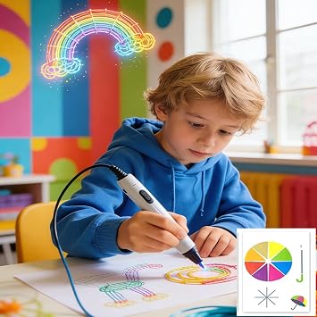 3D Printer Drawing Molds Paper Stencils for 3D Printing Pen,3D Printer Drawing Template for 3D Pen,Reusable Graffiti Template,40 Patterns with PVC Transparent Board.