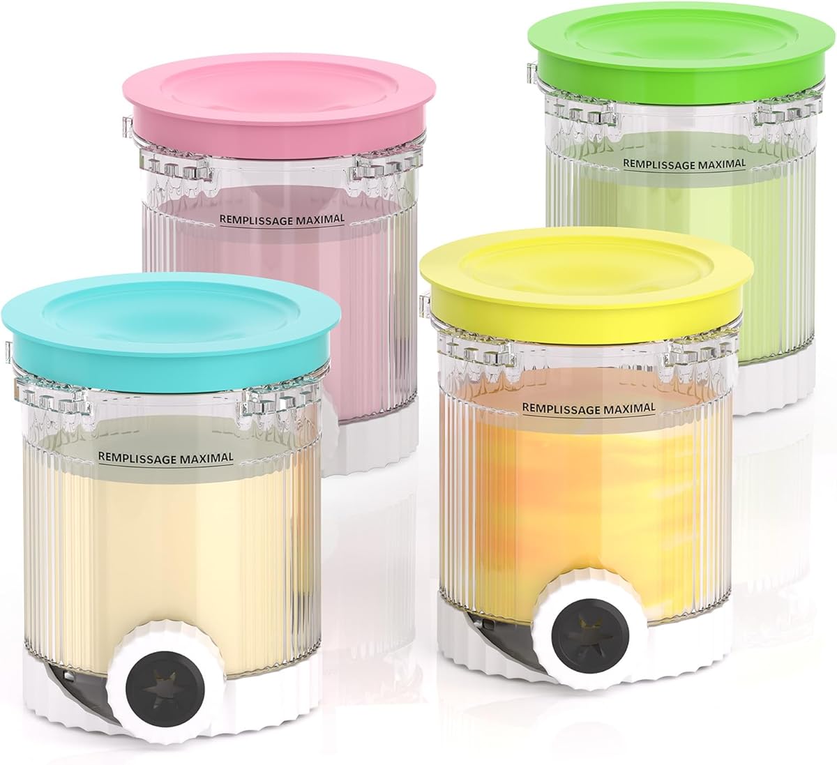 Creami Swirl Pints and Lids NC701 NC701C Compatible with Ninja Swirl CREAMi Ice Cream and Soft Serve Maker (NC700 Series), Food-grade & Dishwasher Safe, Creami Swirl Containers NC701, 4 Pack