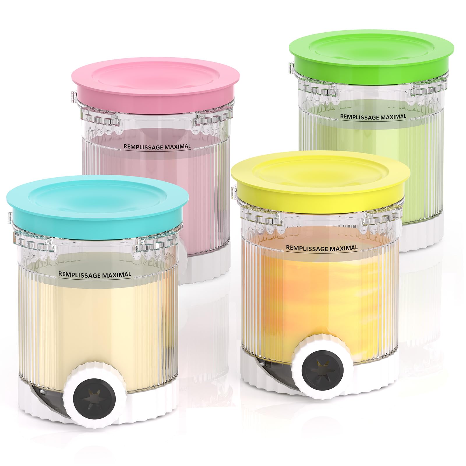 Creami Swirl Pints and Lids NC701 NC701C Compatible with Ninja Swirl CREAMi Ice Cream and Soft Serve Maker