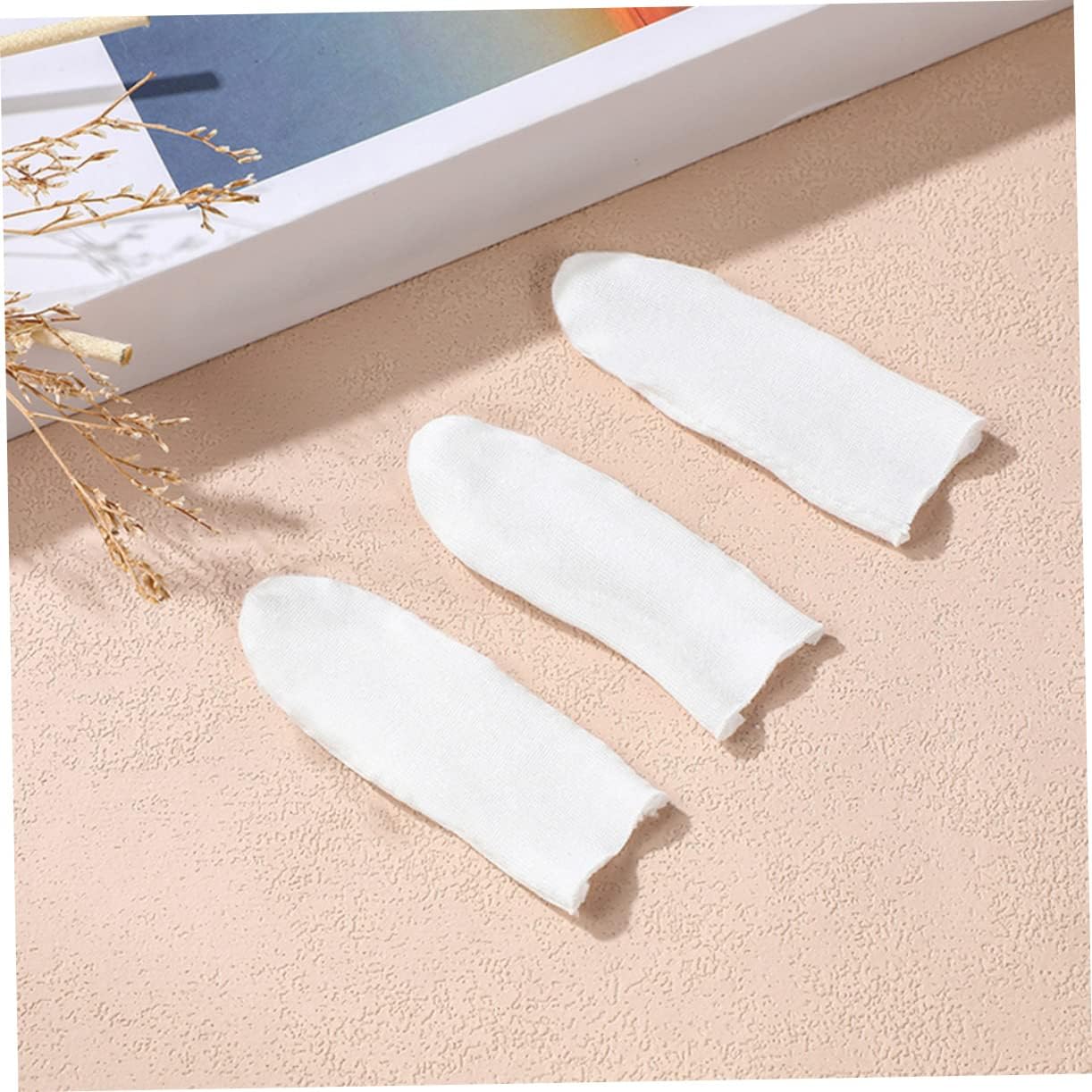 YARNOW 200pcs Finger Sleeves Cut Resistant Slip Finger Cots Reusable Life Extender for Kitchen Gardening Craft Compact Design