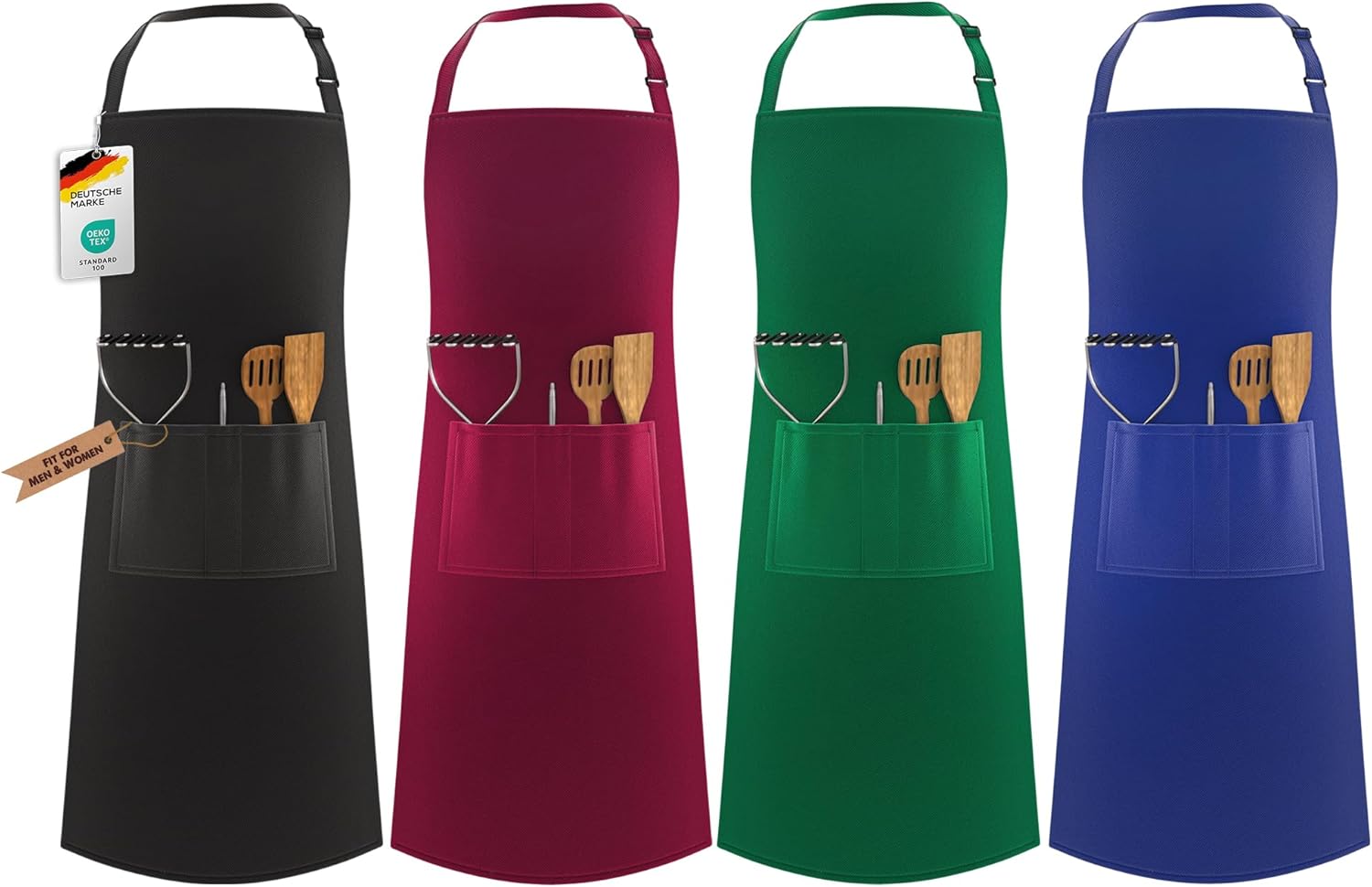 Grembiule Da Cucina LEFUNDA - Impermeabile Con 3 Tasche, Regolabile, Per Uomo E Donna