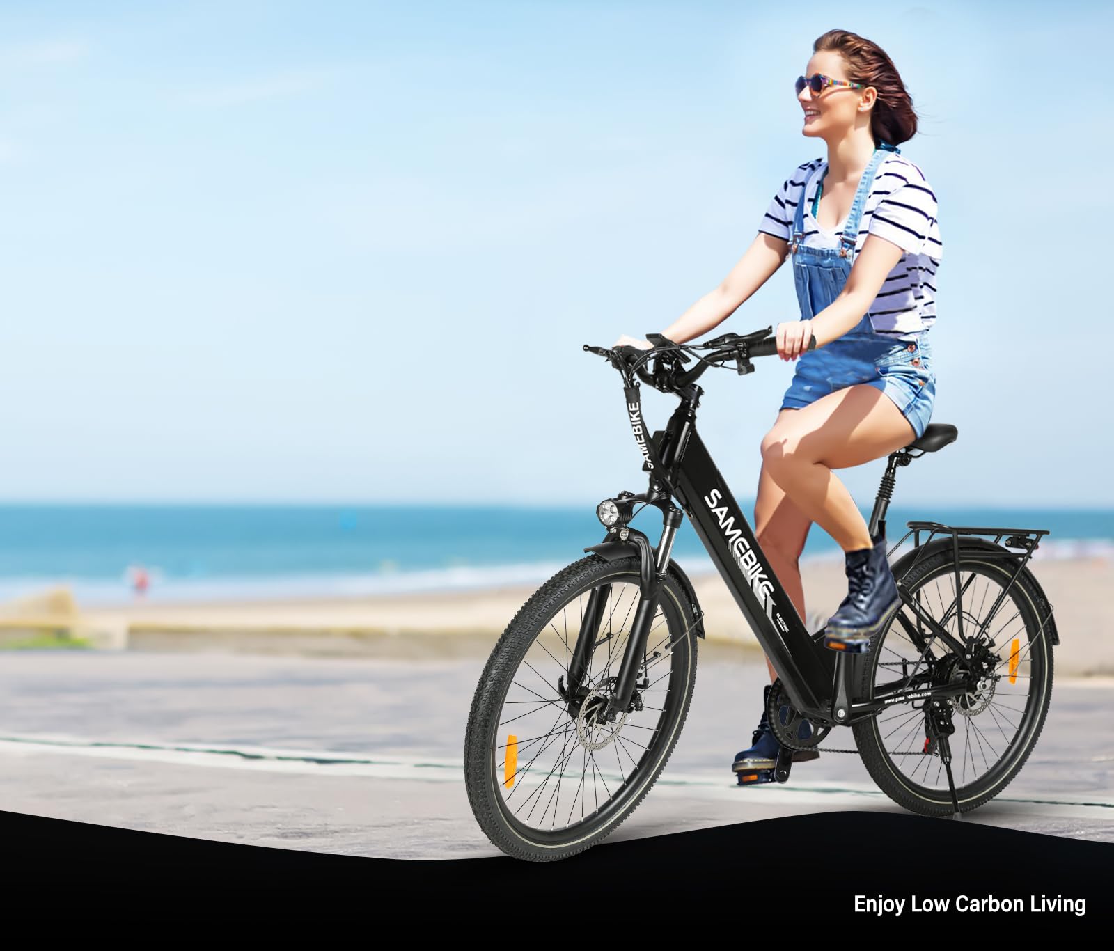 SAMEBIKE Bicicleta Eléctrica Adultos, 26'’ E-Bike con pedaleo asistido Batería 36V 15AH 150KG Carga Máxima, Bici Eléctricas de Montaña para Mujeres Hombres