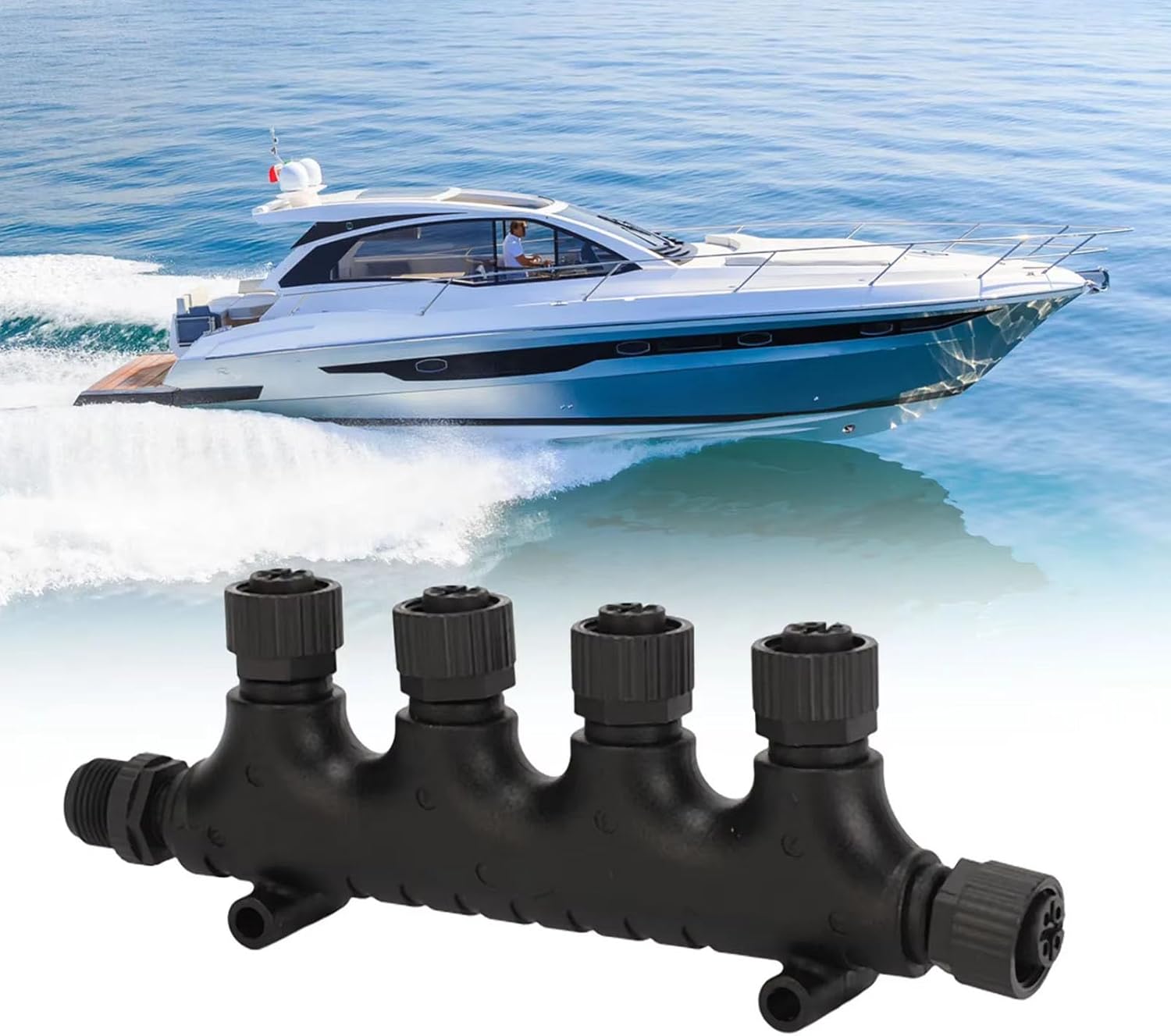 5 Pin 4 Port Joiner Connector High Durability Four Port T Easy Installation for Matsutec Nmea200