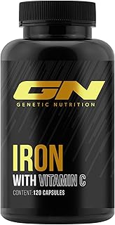 Iron – Hochdosiertes Eisen Bisglycinat mit 14 mg Eisen & 40 mg Vitamin C – Vegan, Gut Verträglich & Ohne Zusätze – 120 Kapseln, Made in Germany – GN Laboratories