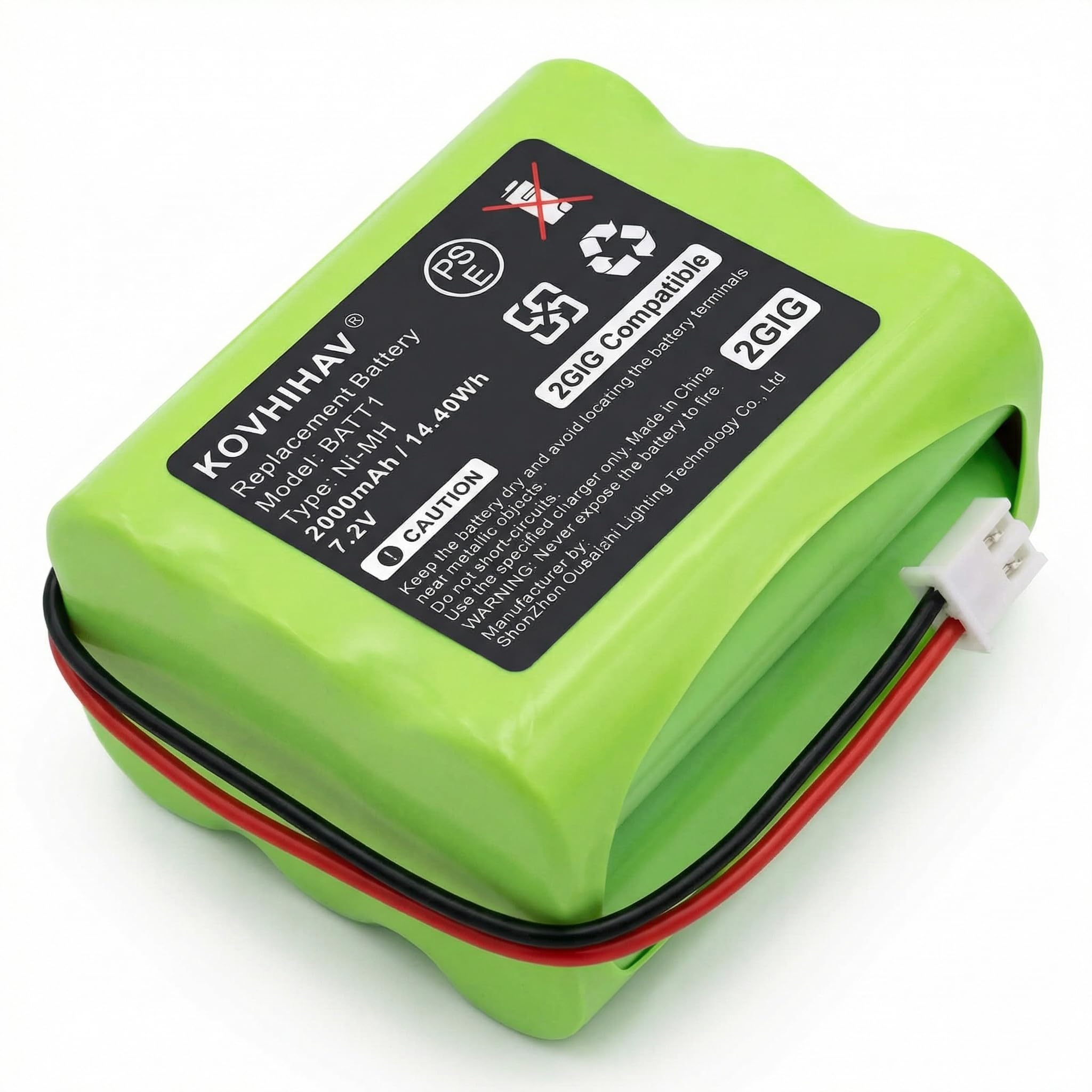 BUSFUIVA Updated 7.2v 2000mah ni-mh Battery Pack 228844 Control Panel Security System Alarm Battery for BATT1X BATT2X 6MR2000AAY4Z 10-000009-001 10-000013-001 PERS-4200