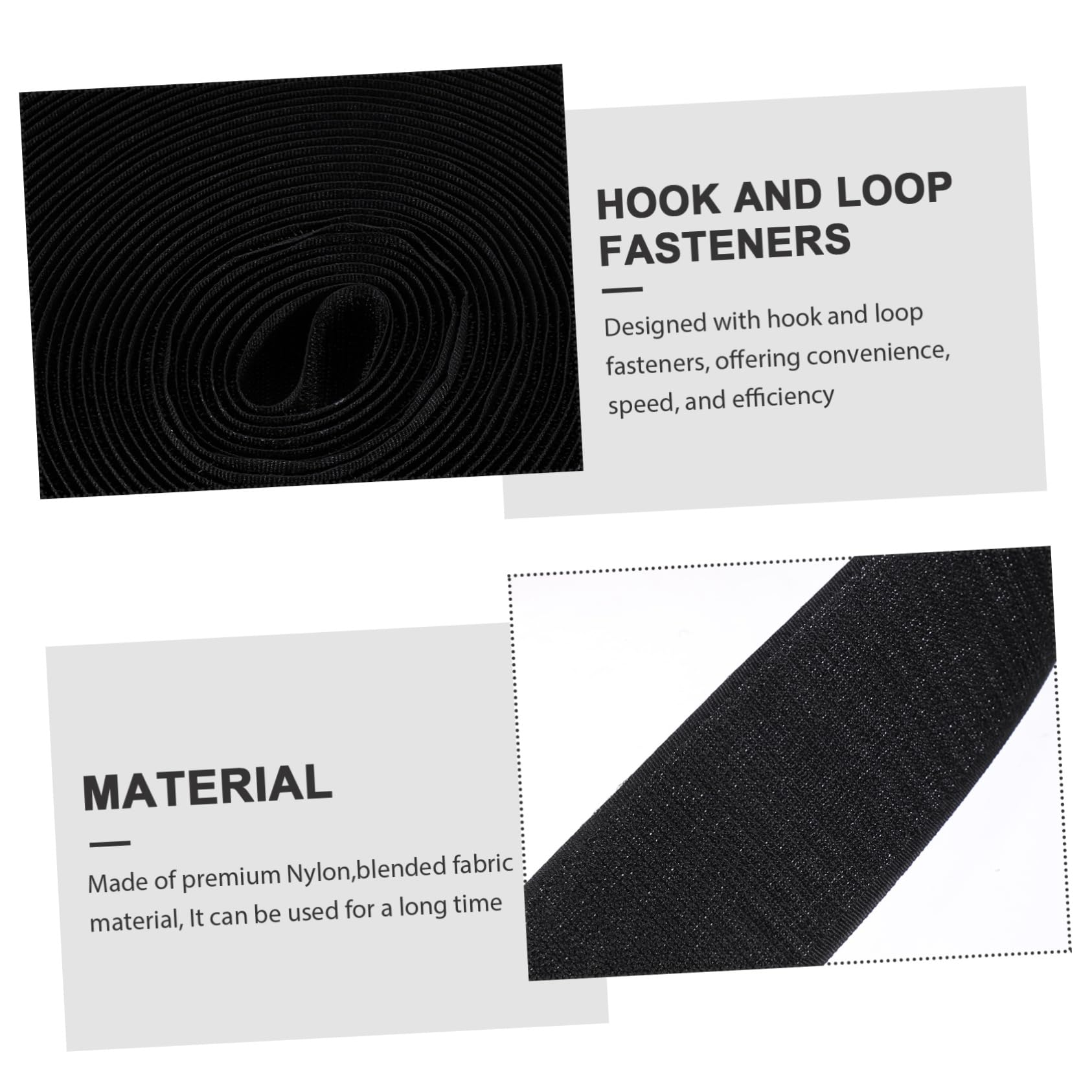 Cinta de Gancho y Bucle Nylon Resistente para Coser Ropa y Bolsos, 2 Rollos de 25 Metros y Cosido sin Costuras para Proyectos de Bricolaje y Manualidades