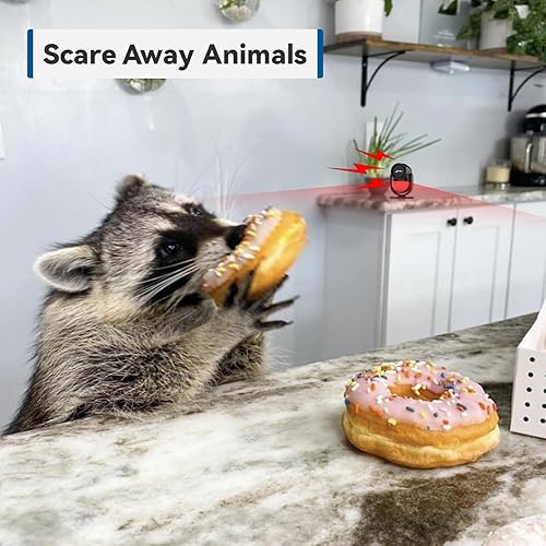 Miniatura 4 de CPVAN Alarma de Sensor de Movimiento de Alto Volumen de 125dB con Control Remoto de 328 pies (Detector PIR de 40 pies, Baterías), Detector de Negro