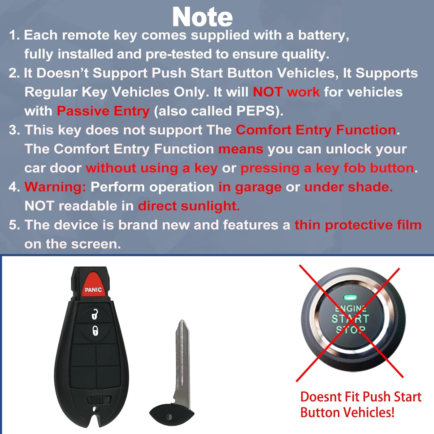 DIY Key Fob Replacement Kit Fits for Jeep Cherokee 2014 2015 2016 2017 Keyless Entry Remote Control Replace FCCID: GQ4-53T with Interchangeable 4 Button 4A Chip 433MHZ