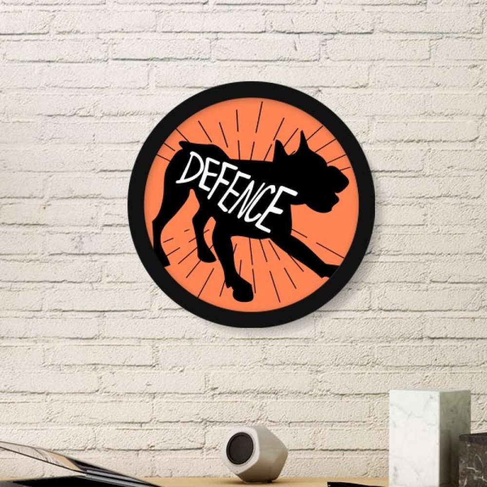 Cadre photo ronde en bois cadeau artistique silhouette animal noir