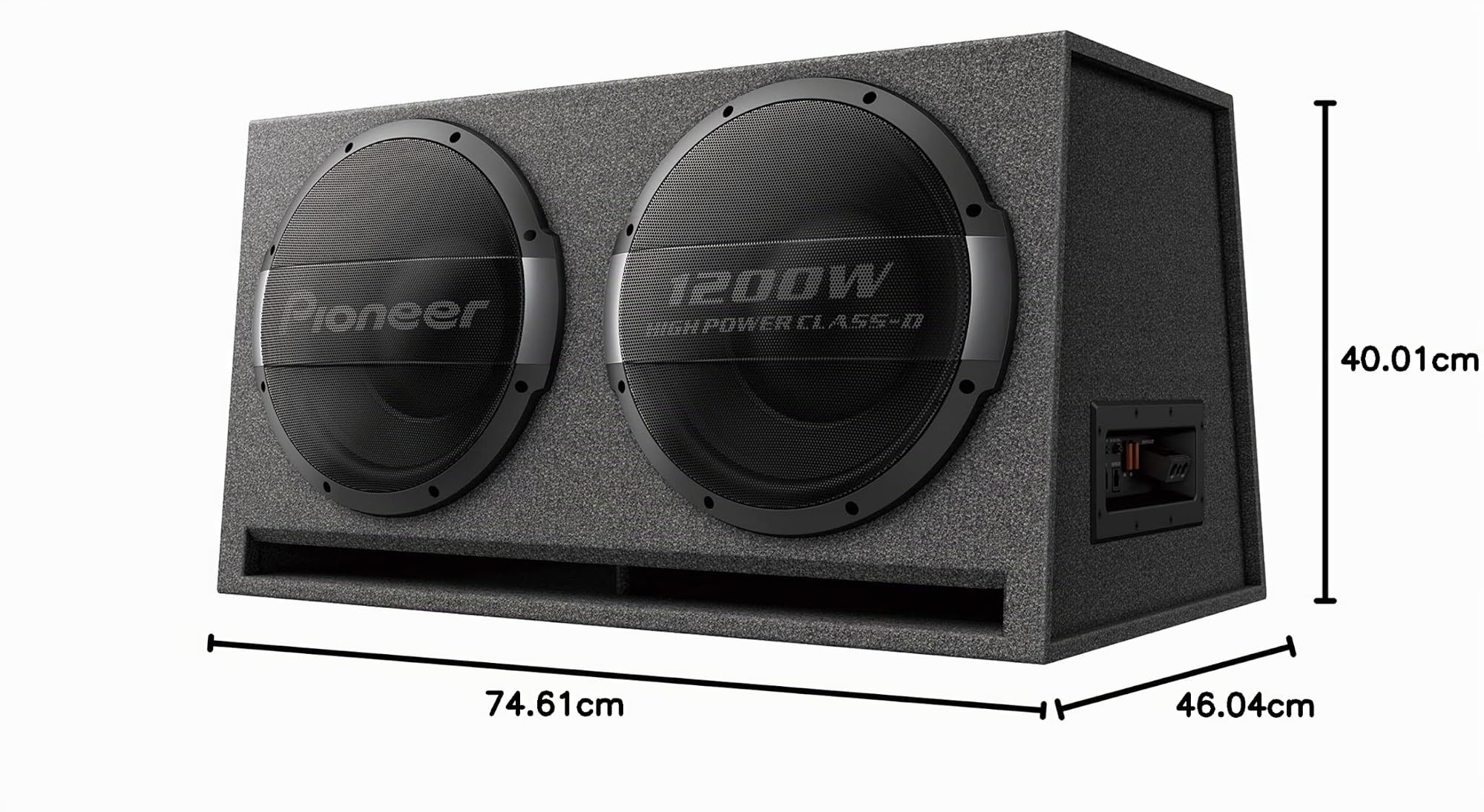 Pioneer TS-WX1220AH - Subwoofer Bass Reflex de 30 cm x 2 con Amplificador Incorporado (3000 W)