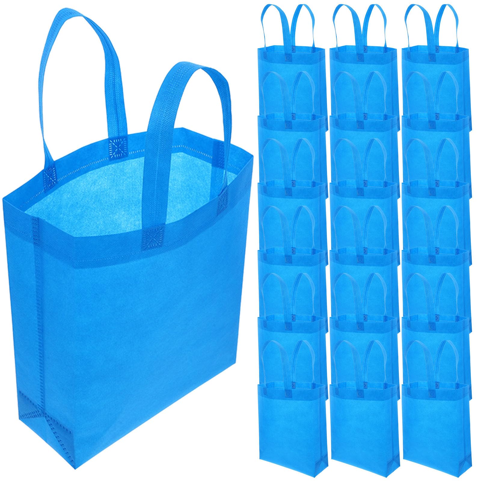 Paquet non tissés avec poignées lot de 30 sacs robustes de grande capacité pour anniversaire