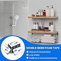 Vista 6 de 100 Pcs Double Sided Adhesive Pads,Heavy Duty Mounting Tape, 3mm Thickness Pre-Cut Foam Tape,Super-Sticky Black Strong Pads Rectangle Shape Negro