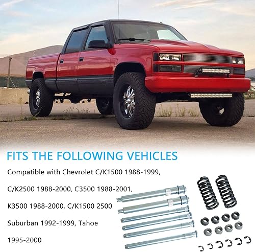 Miniatura 7 de Kit de reparación de pasador de bisagra de puerta y buje con resorte y pasador de rodillo compatible con Chevy Chevrolet GMC Suburban C1500 C2500