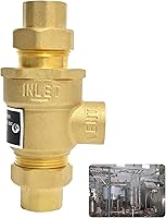 TOGJNDLL 1/2" 9D-M3 Brass Dual Check Valve Backflow Preventer with Atmospheric Vent - Rust-Proof, Leak-Free Protection