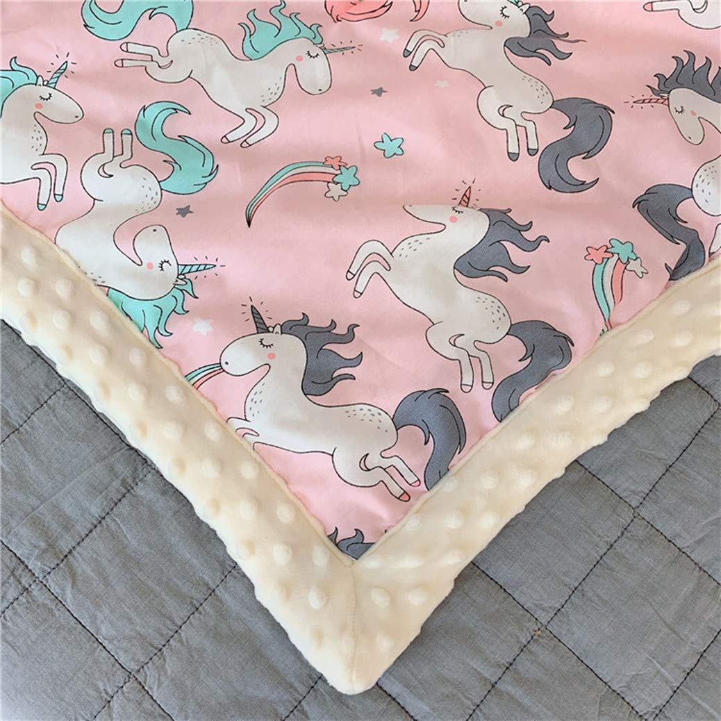 Engrosamiento del Bebé Recién Nacido para Consolar la Manta, TDAH Aplacar la Manta de la Cama Otoño e Invierno Kindergarten Comfort Sleepy Animals Design (Unicornio, 150x200 cm, 1,5 kg)