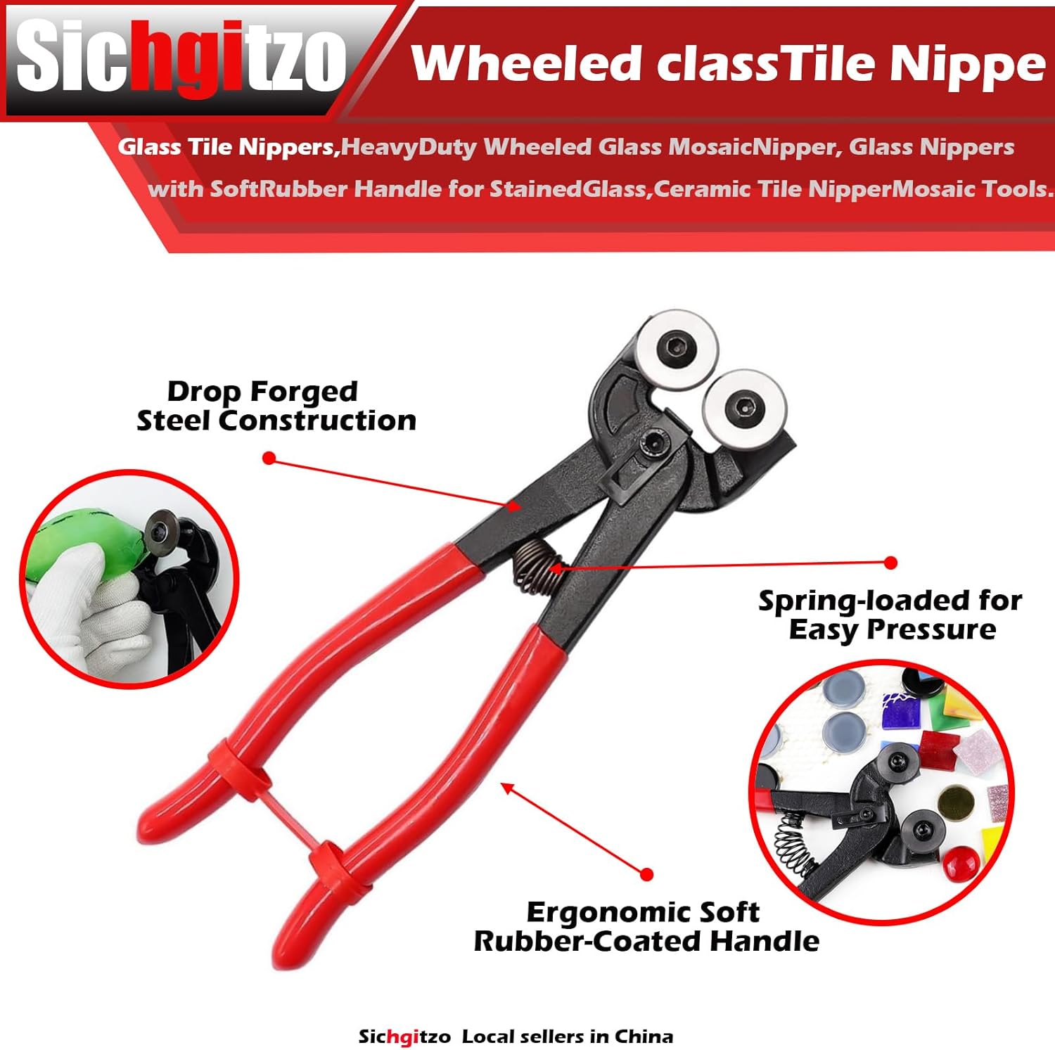 Glass Cutter Tool Kit, Glass Cutting Tools with Running Pliers, Tile Nipper, Glass Cutter for Stained Glass, Mirror, Tile, Mosaic, Professional Glass Cutting Kit for Beginners