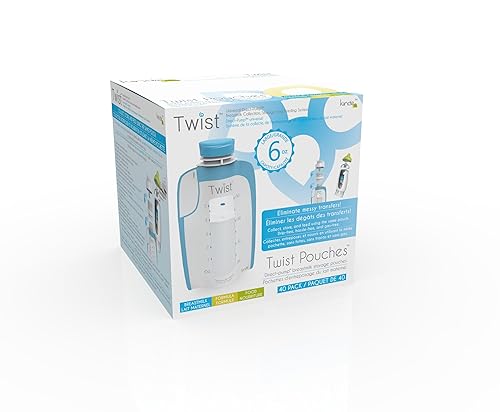 Miniatura 6 de Bolsas de almacenamiento de leche materna directo de la bomba con tapa a rosca Twist Pouches incluye tapas