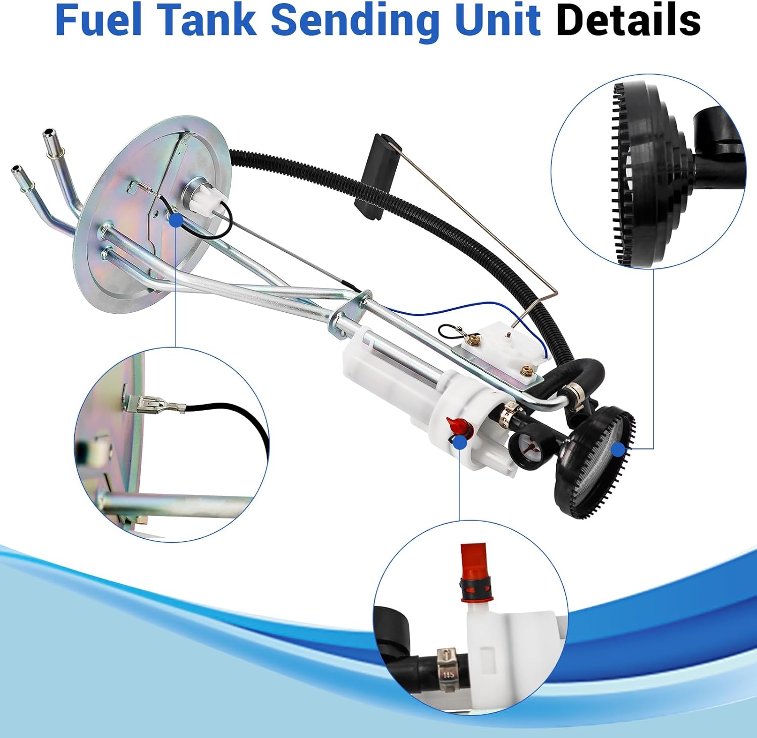 F81Z9275AJ Fuel Tank Sending Unit Compatible with Ford F250 F350 Super Duty 1999 2000 2001 2002 2003 7.3L V8 Diesel 137.0" / 158.0" / 172.0" Wheelbase