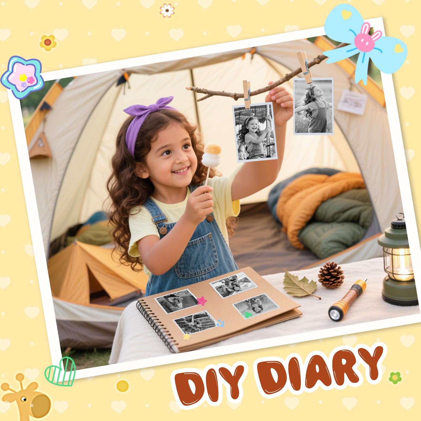 Diboniur 10 Rotoli Carta Termica per Macchina Fotografica Bambini, Carta Fotografica per Macchina Fotografica Istantanea, Carta di Stampa della Ricarica per Macchina Fotografica Bambini Istantanea