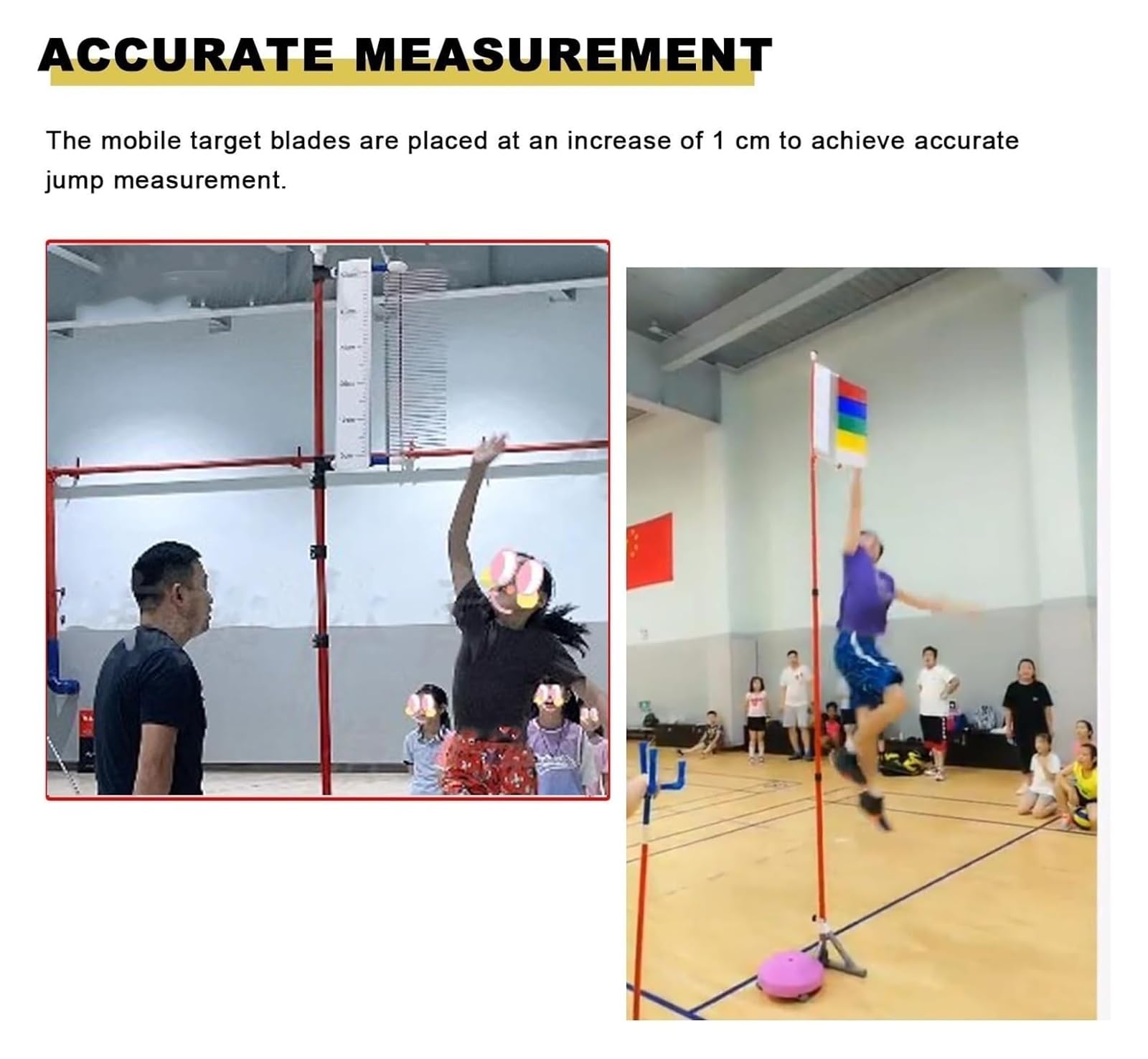 Vertikalsprung-Messgerät, Vertikale Testwaage for das Fitnessstudio, Basketball-Messgerät, stabiles Sprungkraftmessgerät, Fitness-Stange