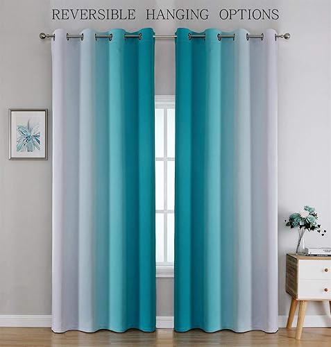 Miniatura 10 de G2000 cortinas opacas y cortinas para recámara, sala, de 63, 84, 95 pulgadas de largo, coral y grisáceo, tratamiento de ventana con aislamiento