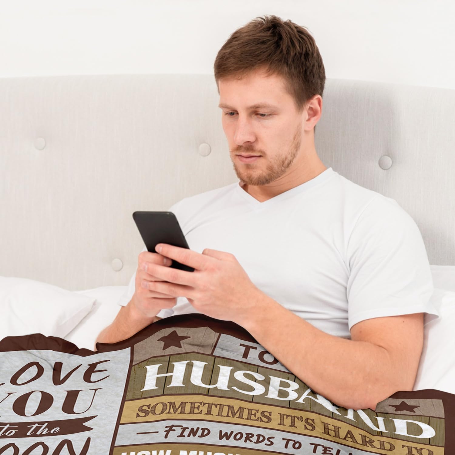 Gifts for Husband from Wife - Valentines Day Gifts for Him - Birthday Gift for Husband - Anniversary Wedding Gift for Men - Best Husband's Ever Present - to My Husbands Blanket 50"x60" - Image 3