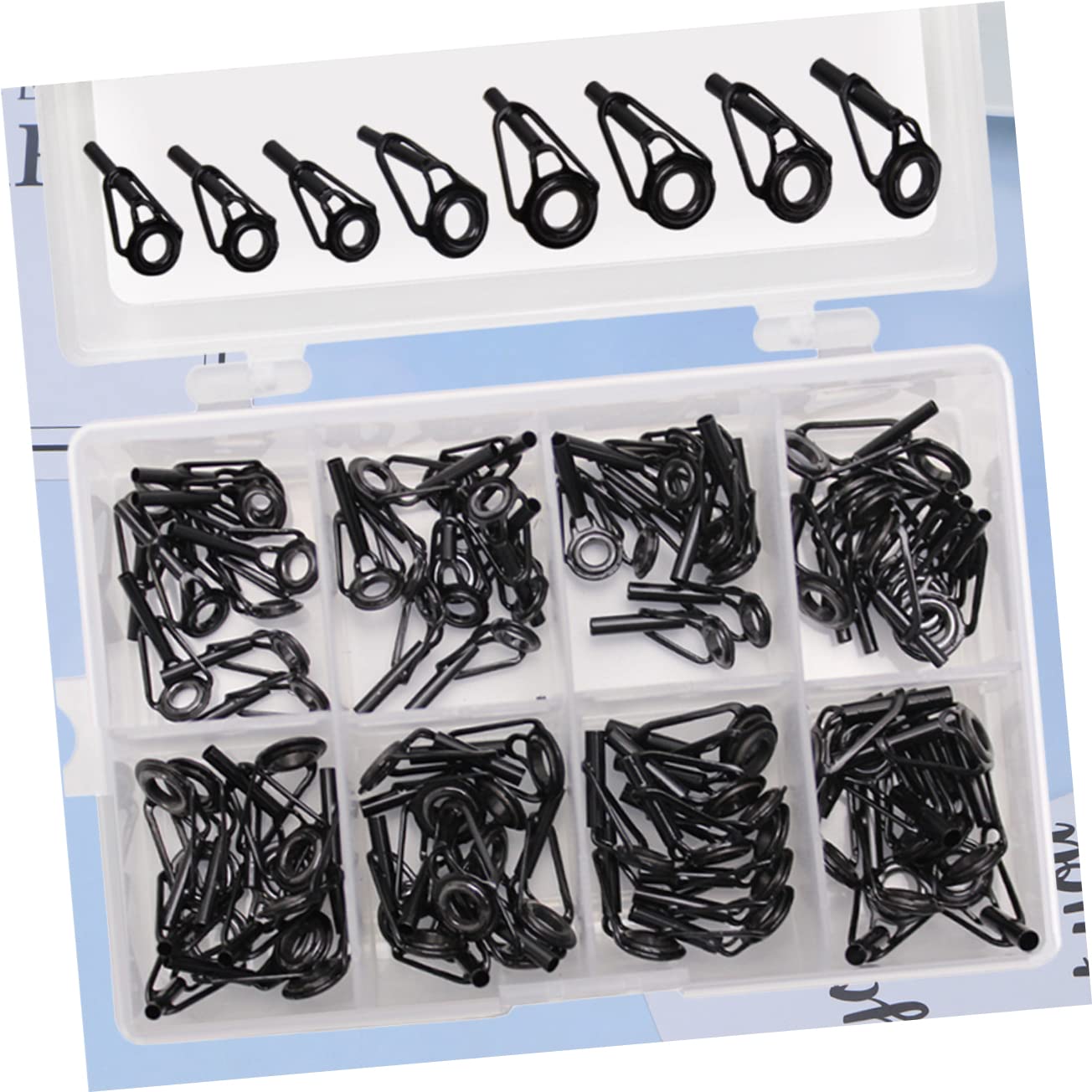 BESPORTBLE Kit De Réparation Dembouts De Canne À Pêche en Acier Inoxydable 3 Ensembles avec Revêtement en Résine Époxy pour Une Longévité Accrue 80 Pièces X 3
