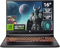 Acer Nitro V 16 Notebook Gamer, AMD Ryzen 5, 16' WUXGA 180Hz, RTX 5050 8GB, 16GB RAM DDR5, SSD 512GB, Windows 11, Preto, ANV16-42-R309