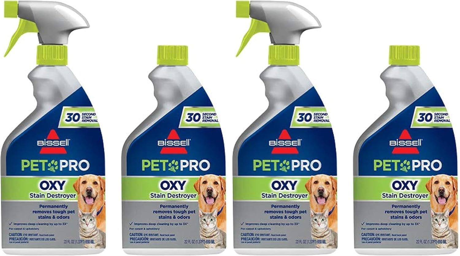 Bissell PET PRO OXY Stain Destroyer for Carpet and Upholstery, 22 oz, 17739, 2 Count (Pack of 2)