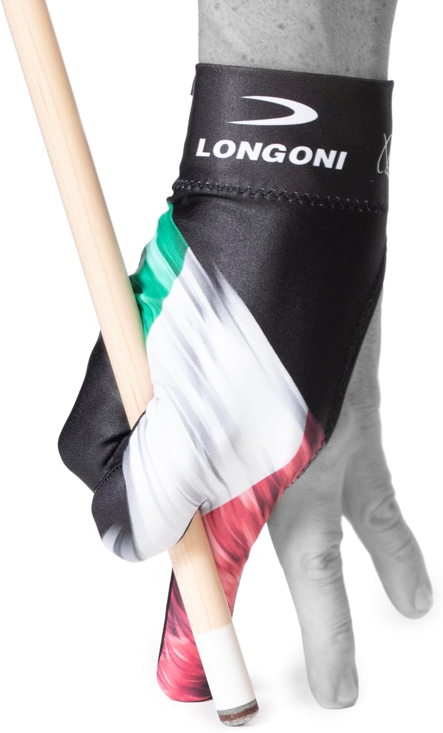 LONGONI Billiard Pool CUE Glove - Flags Line - Flag 2 - Italy Flag - for Left Hand
