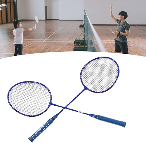 Miniatura 6 de Juego de 2 raquetas de bádminton para juegos de patio al aire libre, juego recreativo, principiantes, raqueta de bádminton, ligera y cómoda,