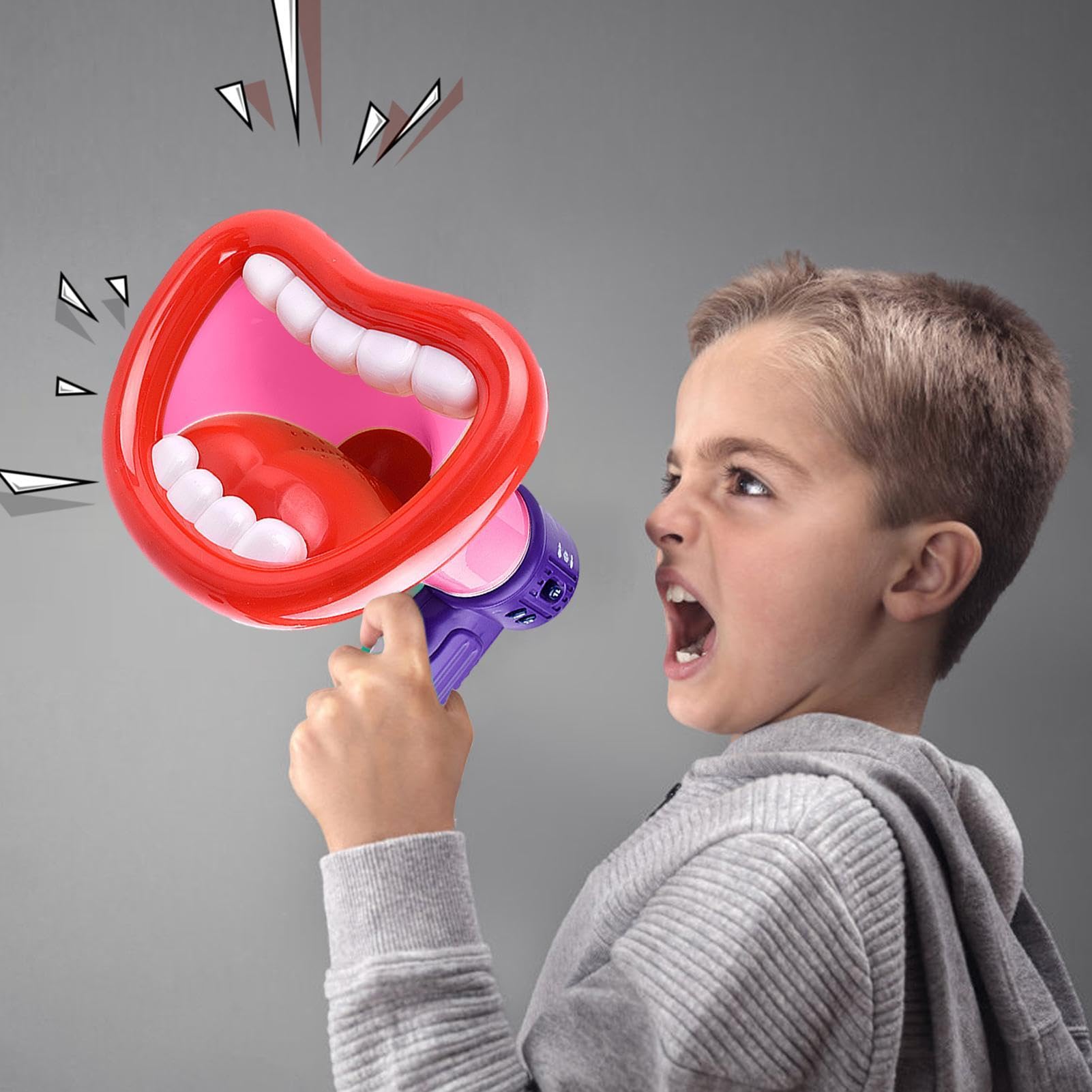 Generico Megaphone Speaker - Novelty Grand Mouth Voice Changing Amplifier, Record & Play Function | Giocattolo di megafono, Gadget per Bambini, Giocattolo Complicato per Ragazzi, Ragazze, Bambini,