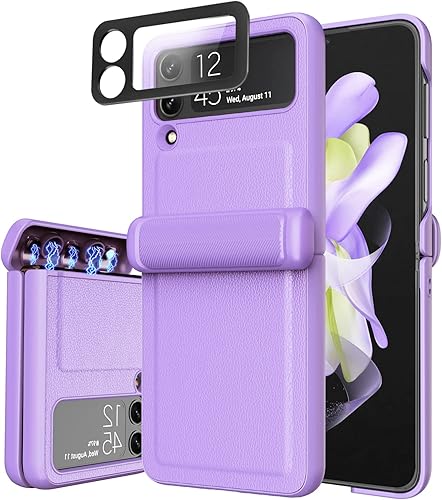 Miniatura 1 de Vihibii - Funda para Galaxy Z Flip 4 5G con cubierta de protección de bisagra, funda para teléfono Flip 4 con protector de pantalla de cámara, funda