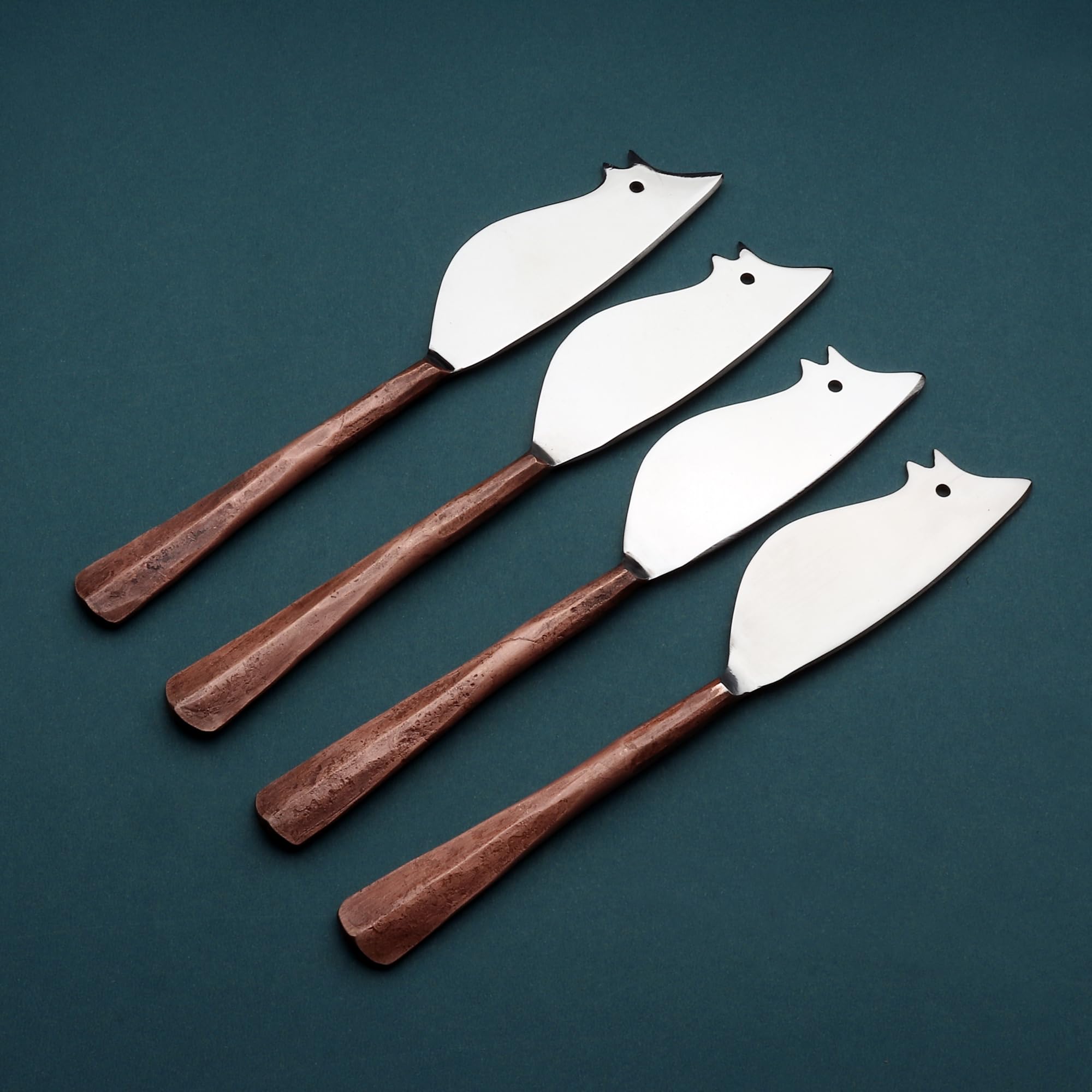 INOX artisans Ridge Ratoncito Cheese Spreader/Knife 4 Pc. Set