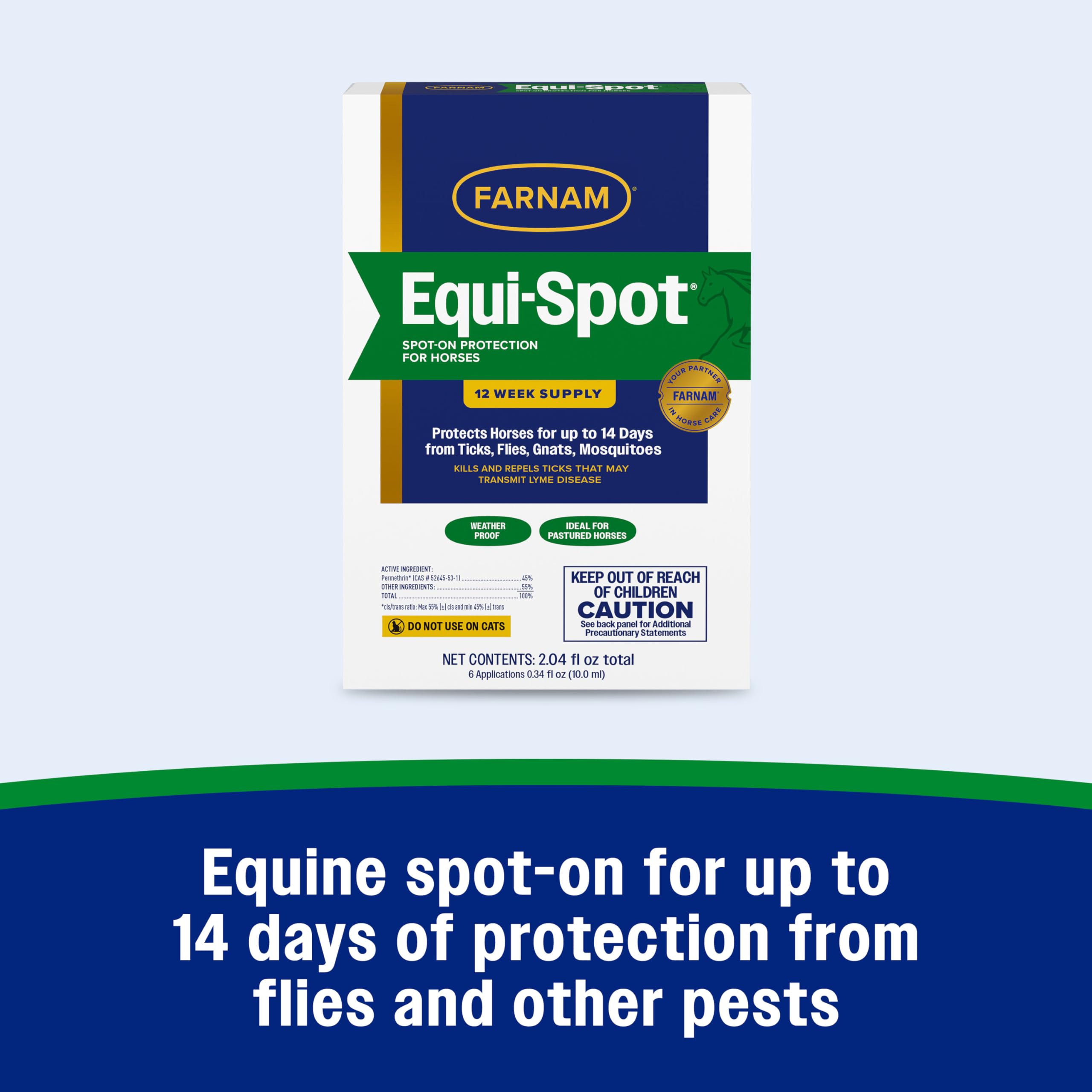 Farnam Equi-Spot, Horse Fly Control, Long-lasting Protection, 6 Applications, 12-Week Supply for One Horse - image 3