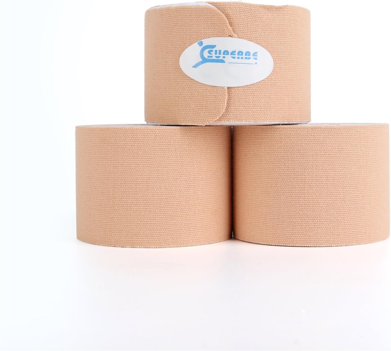 SUPERBE Pre cut Kinesiology Tapes (3 Rolls Pack), Sports Tape Muscle Tape for Pain Relief Muscle Support - Image 3