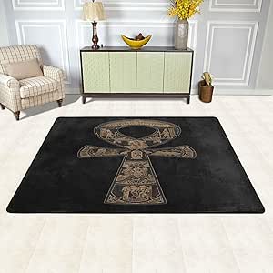 Amazon.com: Ancient Egyptian Ankh Modern Area Rug Anti-Skid Runners Mat ...